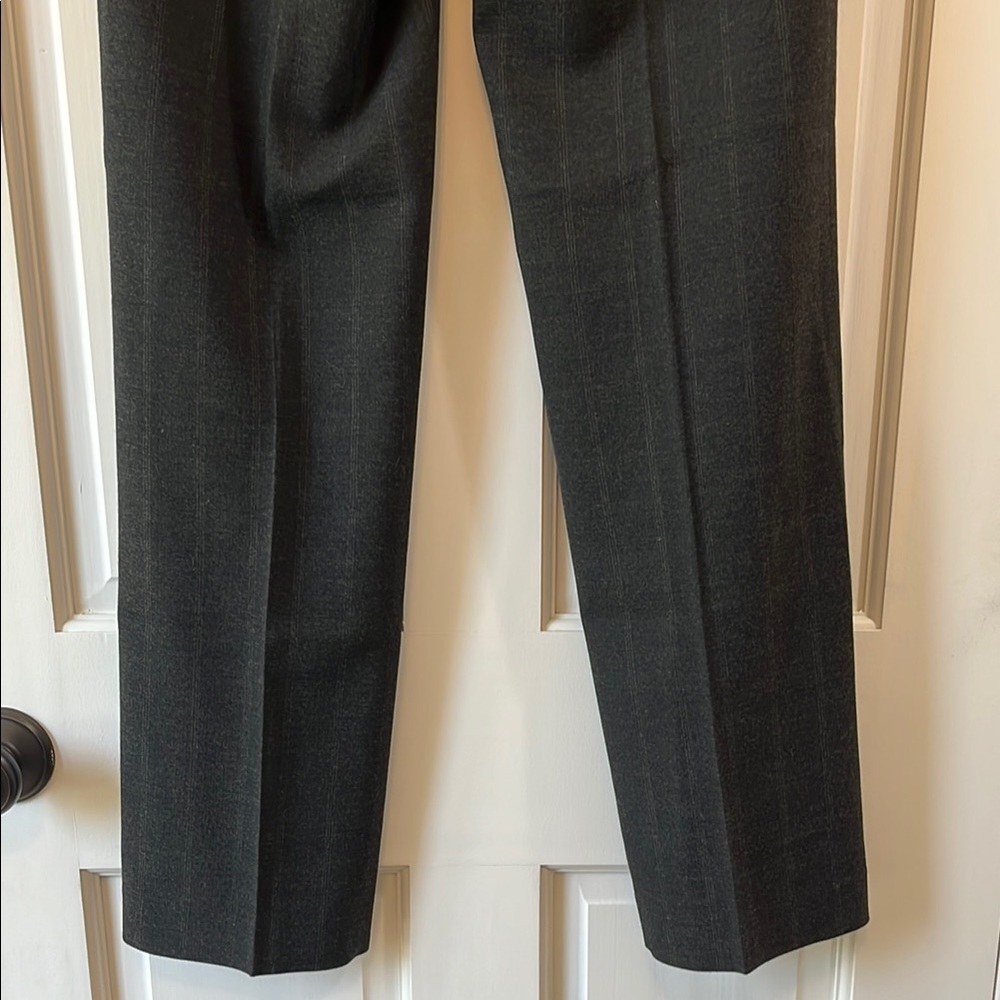 Zara Basic Dark Heathered Black Gray Straight Leg… - image 8